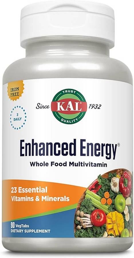 Kal: Enhanced Energy Once Daily Iron Free 60 ct