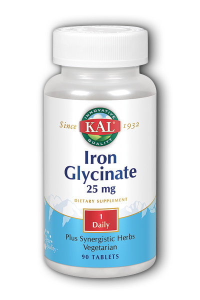 Kal: Iron Glycinate 90ct 25mg