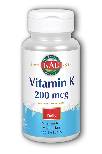 Vitamin K 200 mcg 100ct 200mcg from Kal