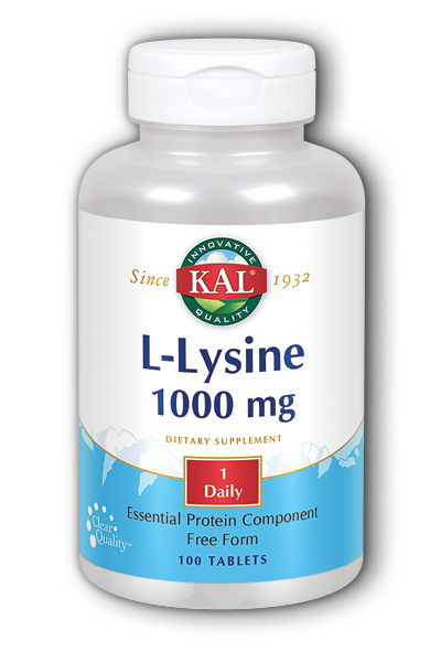 Kal: L-Lysine 100ct 1000mg