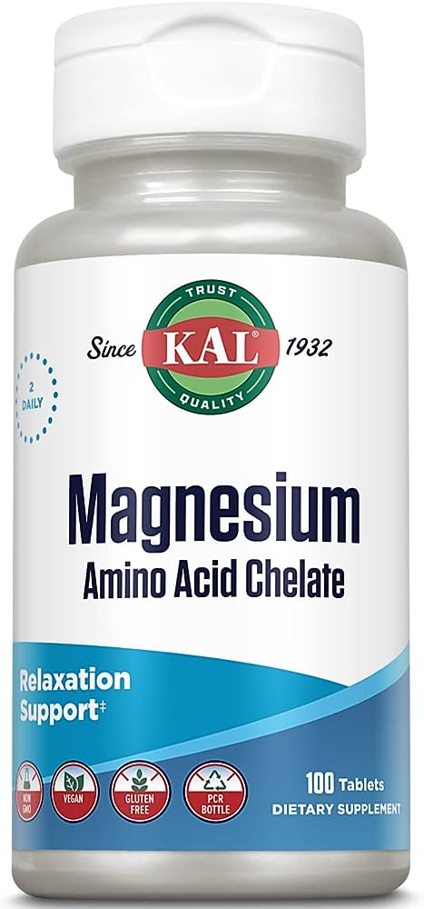 Kal: Chelated Magnesium 100ct 220mg
