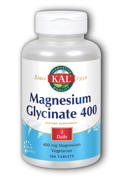 Kal: Magnesium Glycinate 400 180ct 400mg