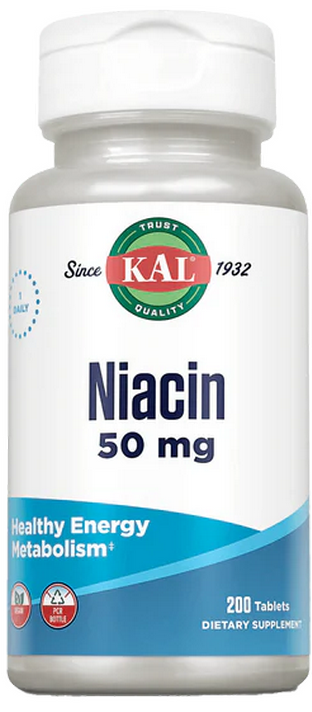 Kal: Niacin 50mg 200ct 50mg