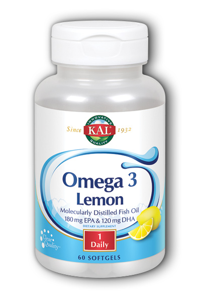 Kal: Omega-3 with Natural Lemon Flavor 60ct 1070mg