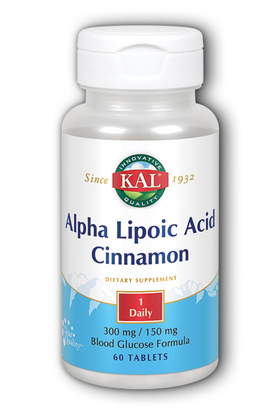 KAL: Alpha Lipoic Acid Cinnamon 60 Tab 300 mg