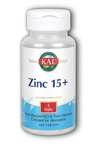 Kal: Zinc-15 Amino Chelate 100ct 15mg