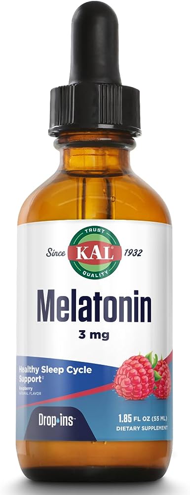 Liquid Melatonin 3mg DropIns 1.85 fl oz Raspberry from Kal