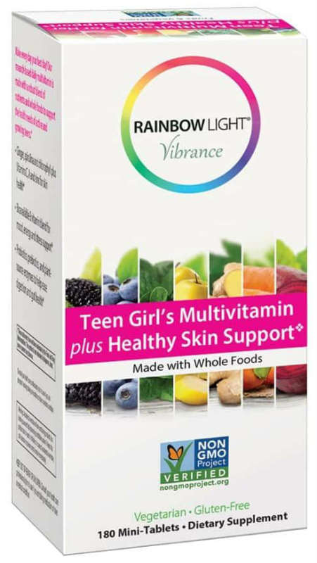 RAINBOW LIGHT: Vibrance Teen Girl's Multivitamin Plus Healthy Skin Support Mini Tab 180 tablet