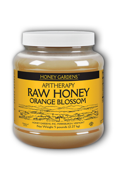 Honey Gardens: Raw Honey Orange Blossom 5lb Liq