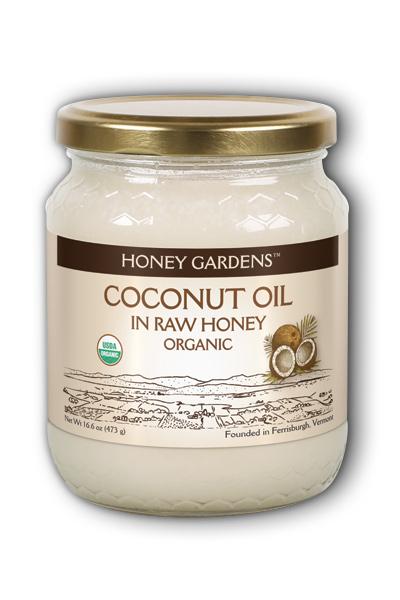 Honey Gardens: Coconut Oil in Raw Honey (Coconut) 1 lb Honey