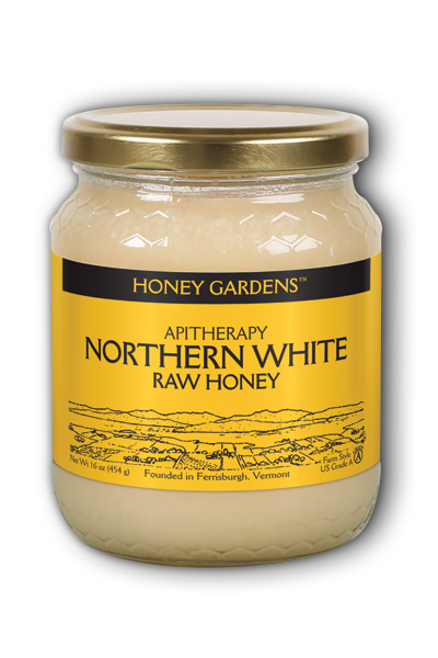 Honey Gardens: Northern White Raw honey 1lb Liq