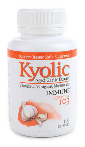 WAKUNAGA/KYOLIC: Kyolic Aged Garlic Extract With Vit C & Astragalus Formula 103 100 caps