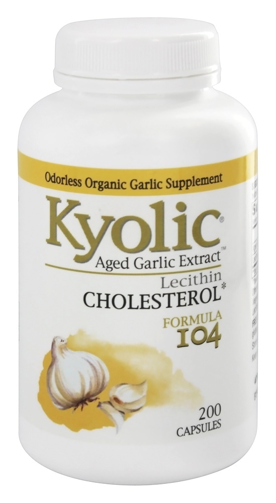 WAKUNAGA/KYOLIC: Kyolic Aged Garlic Extract With Lecithin Formula 104 200 caps