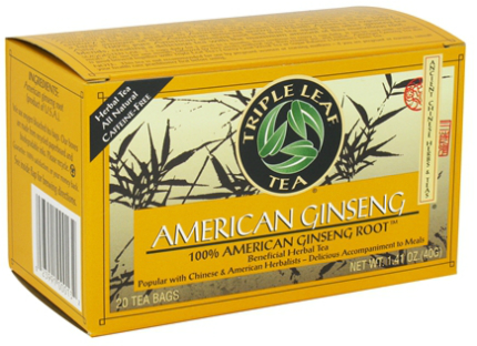 Triple Leaf Tea: American Ginseng Tea (100%% Wisc. root) 20 bag