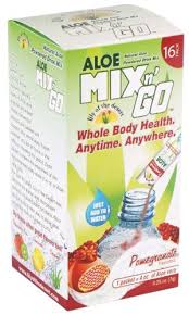 LILY OF THE DESERT: Aloe Mix 'N Go Packets Pomegranate 16 ct