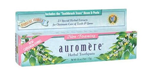 AUROMERE: Ayurvedic Foam-Free Mint Toothpaste 4.16 oz