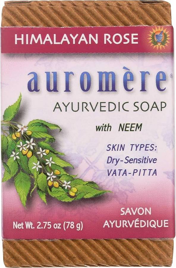 AUROMERE: Ayurvedic Bar Soap Himalayan Rose 2.75 oz