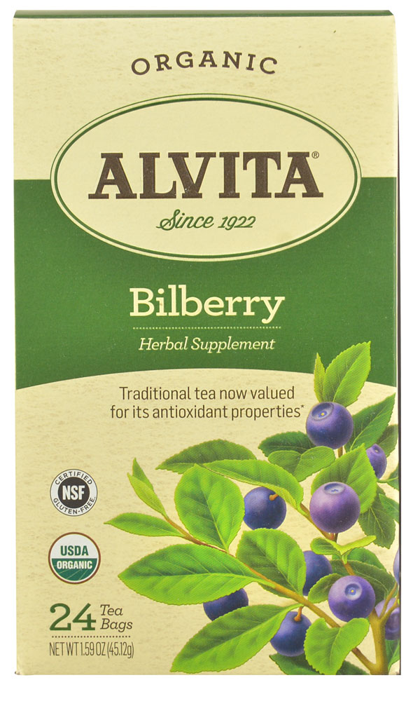 ALVITA TEAS: Bilberry Tea - Organic 24 bag