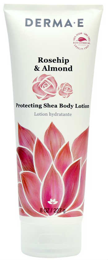 DERMA E: Protecting Shea Body Lotion Rosehip Almond 8 oz