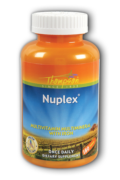 Thompson Nutritional: Nuplex Multiple Vitamin  Mineral with Iron 180ct