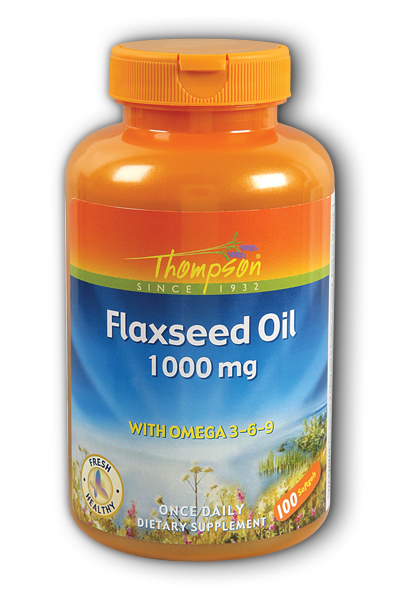 Flaxseed Oil 1000mg 100ct 1000mg from Thompson Nutritional