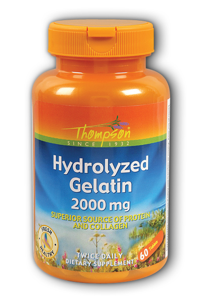 Thompson Nutritional: Hydrolyzed Gelatin 2000mg 60ct 2000mg