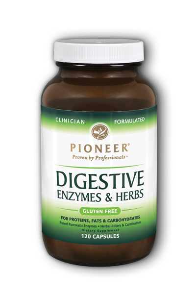 Digestive Enzymes & Herbs 120 caps Vegetarian from PIONEER