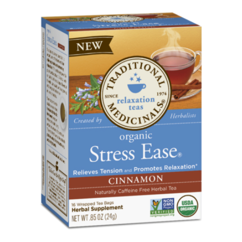 TRADITIONAL MEDICINALS TEAS: Organic Stress Ease Cinnamon Tea 16 bag