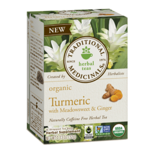 TRADITIONAL MEDICINALS TEAS: Organic Turmeric with Meadowsweet & Ginger Tea 16 bag