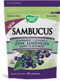 NATURE'S WAY: Sambucus Zinc Lozenges Mint Flavor 24 loz