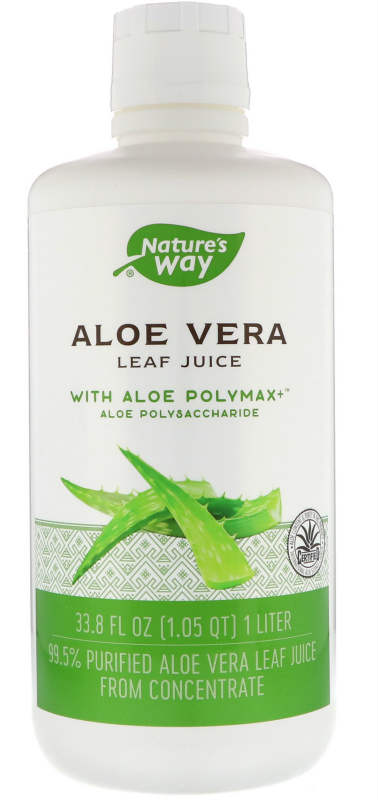NATURE'S WAY: Aloe Vera Whole Leaf Juice Organic 1 ltr