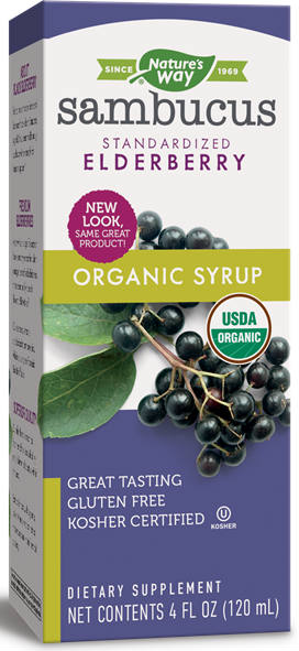 NATURE'S WAY: Sambucus Syrup Organic 4 oz