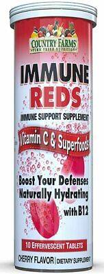 COUNTRY FARMS: Immune Reds Effervescent Tablets Cherry 10 TABLET