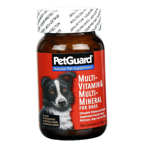 Buy MultiVitamin/MultiMineral for Dogs 50 tab from PETGUARD and Save