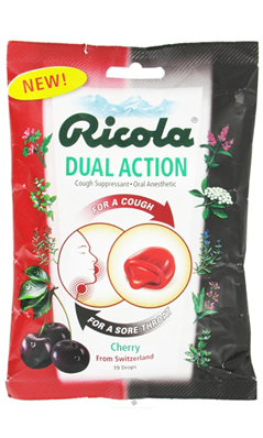 RICOLA: Ricola Dual Action Cough Drop Bag Cherry 3 oz