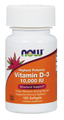 NOW: Vitamin D-3 10000IU 120 Softgels