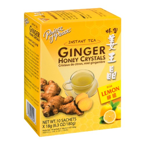 Ginger Honey Crystals with Lemon Sachets 10 ct from PRINCE OF PEACE