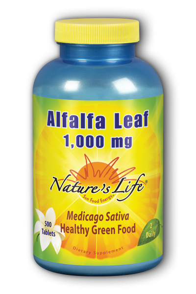 Alfalfa Leaf, 1,000 mg 500ct from Natures Life