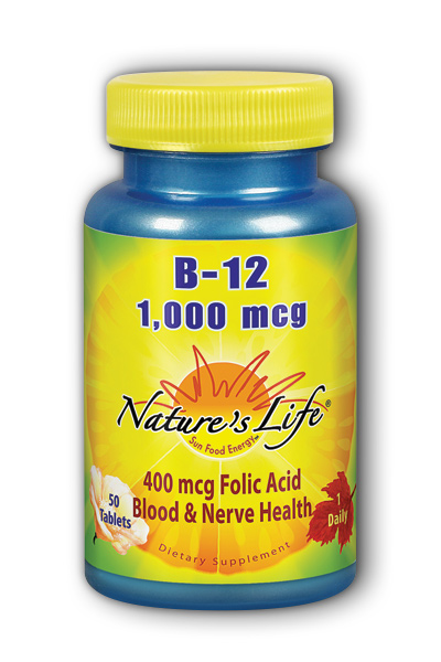 Natures Life: Vitamin B-12, 1,000 mcg 50ct