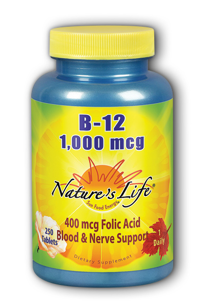 Natures Life: Vitamin B-12, 1,000 mcg 250ct