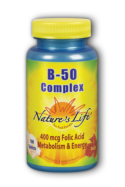 Natures Life: B-Complex, 50 mg 100ct