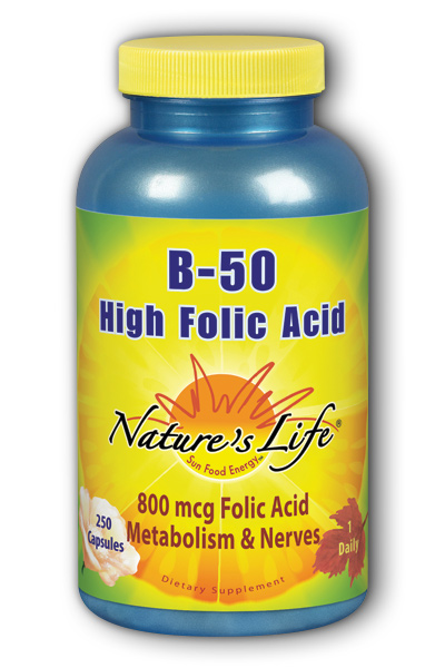 Natures Life: High Folic Acid B-50 250ct