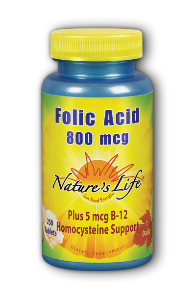 Natures Life: Folic Acid 800 mcg 250ct