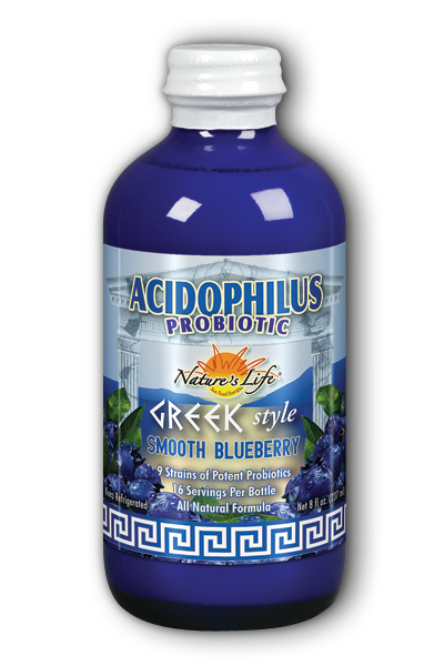 Natures Life: Liquid Acidophilus Greek Style (Smooth Bluberry) 8 oz Liq