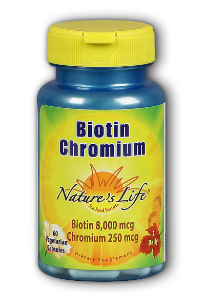Natures Life: Biotin And Chromium 8000mcg/250mcg 60 ct