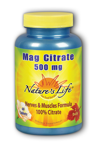Natures Life: Magnesium Citrate 500mg 60 ct Vegetarian