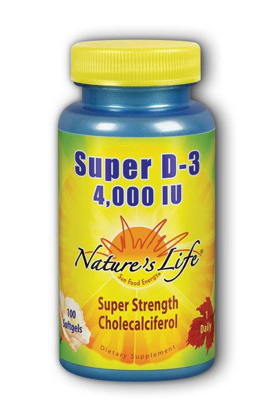 Super D-3 4000 IU 100 Sg from Natures Life