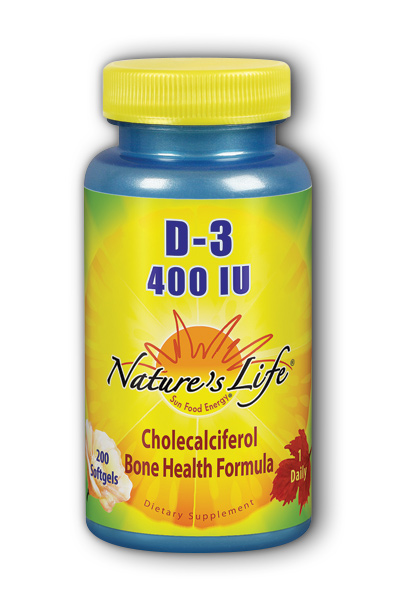 Vitamin D 400IU 200ct Softgel from Natures Life