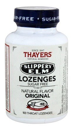 THAYERS: Slippery Elm Lozenges Plain Sugar-Free 100 loz