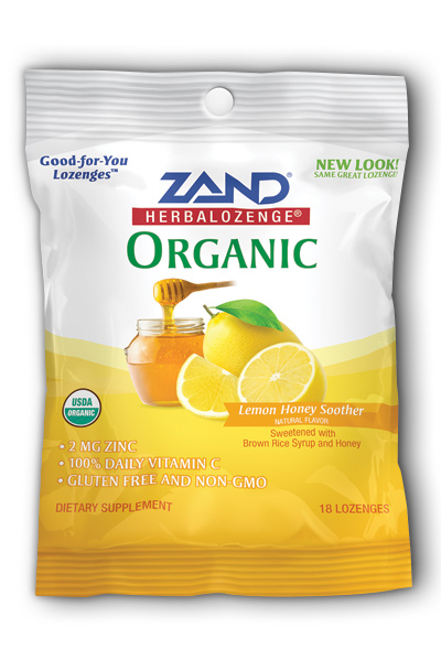 ZAND: HerbaLozenge Organic Honey Lemon 18 loz